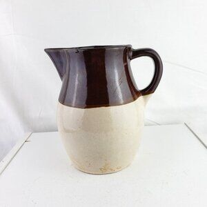 Roseville USA Pottery Pitcher Beige Brown